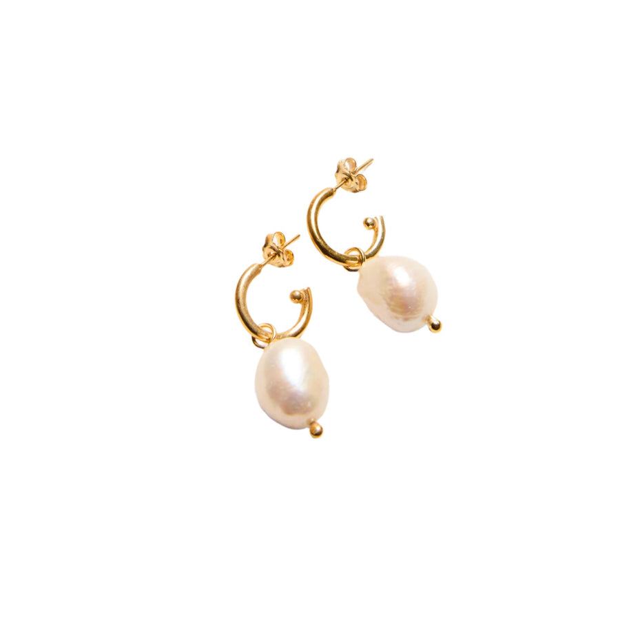 The Enriched Pearl “Classy” V3 18K Gold Plated Silver 925 Earrings