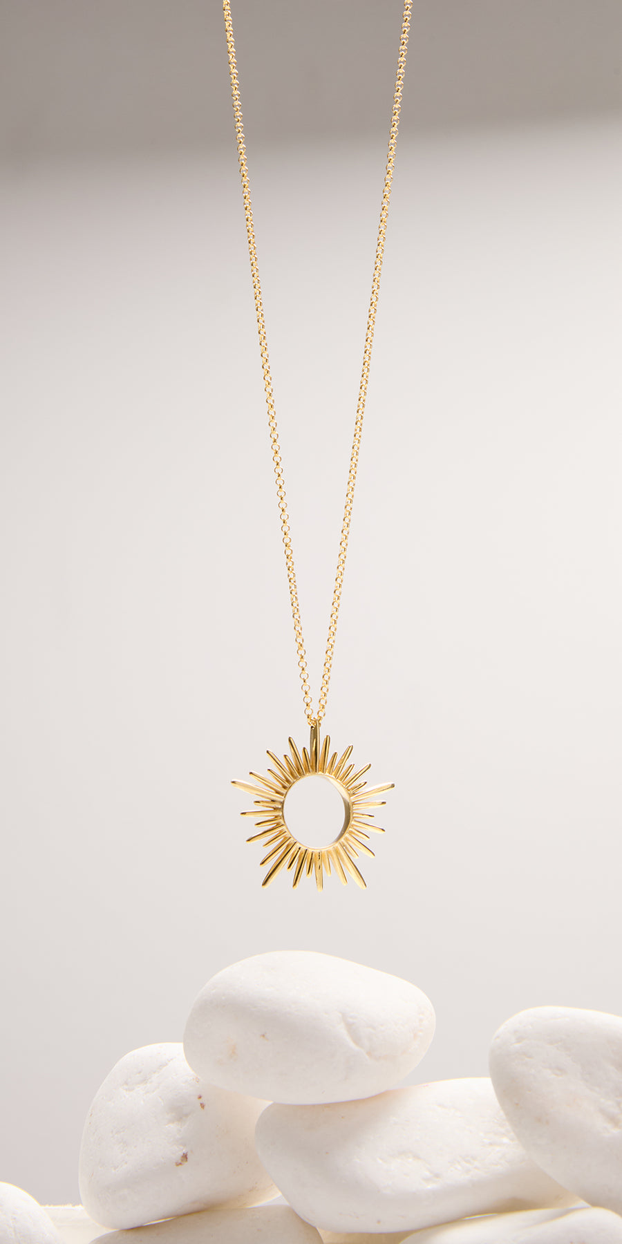 The Essential Sun Large 18K Gold Plated Silver 925° Necklace