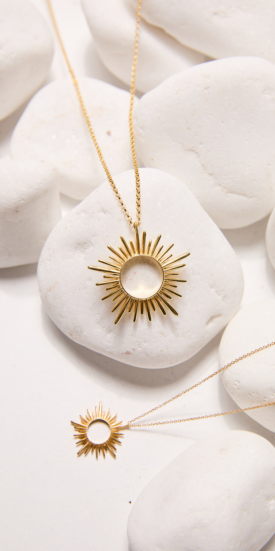 The Essential Sun Large 18K Gold Plated Silver 925° Necklace