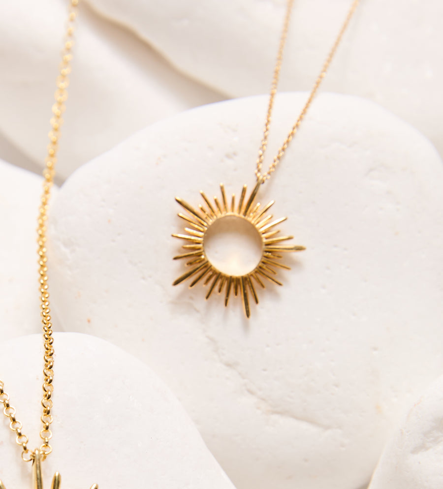 The Essential Sun Small 18K Gold Plated Silver 925° Necklace