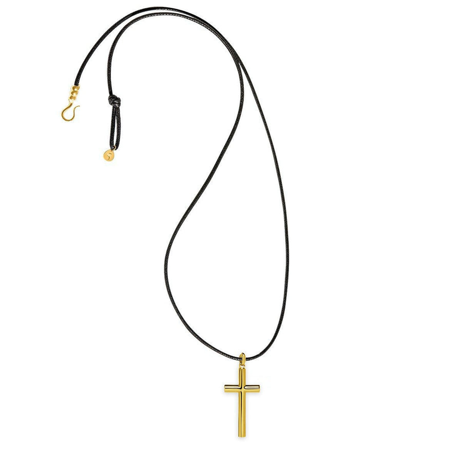 The Everlucky Cross Cylindrical 18K Gold Plated Silver 925° Necklace